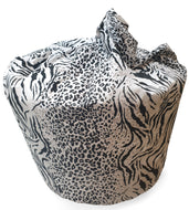 Kalahari - Bean Bag Animal Leopard Tiger Print Black White