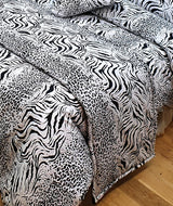 Kalahari Bed Runner - Animal Leopard Tiger Print Black White