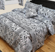 Kalahari - Duvet Cover Set Animal Leopard Tiger Print Black White