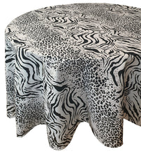 Load image into Gallery viewer, Kalahari - Table Cloth Range Animal Leopard Tiger Print Black White
