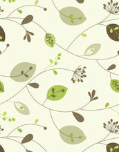 Load image into Gallery viewer, PVC Leaf Stem Green - Wipe Clean Table Cloth Floral Vine Leaf Buds
