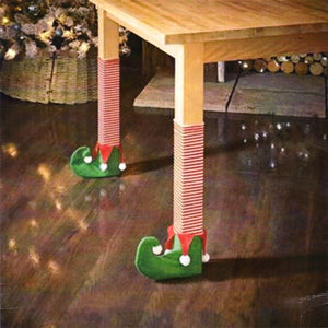 Elf Boots Red Green Felt - Christmas Table / Chair Leg Decorative Range