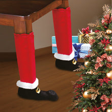 Load image into Gallery viewer, Santa Boots Red Black Felt - Christmas Table / Chair Leg Decorative Range
