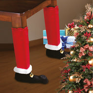 Santa Boots Red Black Felt - Christmas Table / Chair Leg Decorative Range