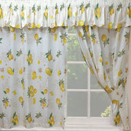 Lemons - Curtain Pair Or Pelmets Country Cottage Cotton Citrus Fruit Lemonade Recipe Yellow Green