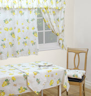 Lemons - Table Cloth Range Country Cottage Cotton Citrus Fruit Lemonade Recipe Yellow Green
