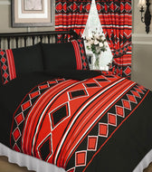Men Only Black / Red - King Size Duvet Cover Set Geometric