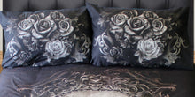 Load image into Gallery viewer, Paracelsus - Pillowcase Pair Alchemy Gothic Floral
