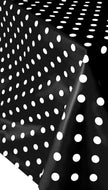 PVC Polka Black - Wipe Clean Table Cloth Dots White