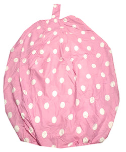 Polka Dot Pink - Bean Bag White Spots