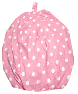 Polka Dot Pink - Bean Bag White Spots