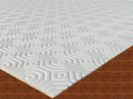 Table Protector 2mm Thick - Wipe Clean Cushioned/Embossed Off White