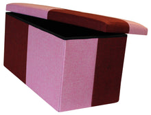 Load image into Gallery viewer, (L) Storage Ottoman - Quattro Wine Red Pink
