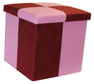 (S) Storage Ottoman - Quattro Wine Red Pink Seat Stool
