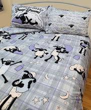 Load image into Gallery viewer, Shaun The Sheep Sleep - Duvet Cover Set Ewe Pillow Fight Grey Lilac
