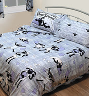 Shaun The Sheep Sleep - Duvet Cover Set Ewe Pillow Fight Grey Lilac