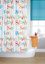 Load image into Gallery viewer, Splash Multi - Shower Curtain &amp; Ring Set Wash Bubble Soap
