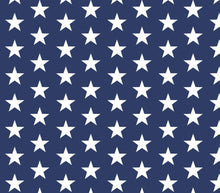 Load image into Gallery viewer, PVC Stars Navy Blue White - Wipe Clean Table Cloth
