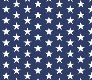 PVC Stars Navy Blue White - Wipe Clean Table Cloth