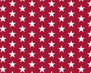 PVC Stars Red White - Wipe Clean Table Cloth