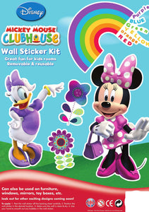 Wall Stickers Disney Minnie Mouse - Pack Of 3 Decorative Decals Mickey Clubhouse Rainbow
