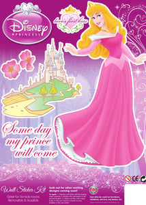 Wall Stickers Disney Princess - Pack Of 3 Decorative Decals Cinderella Sleeping Beauty Belle