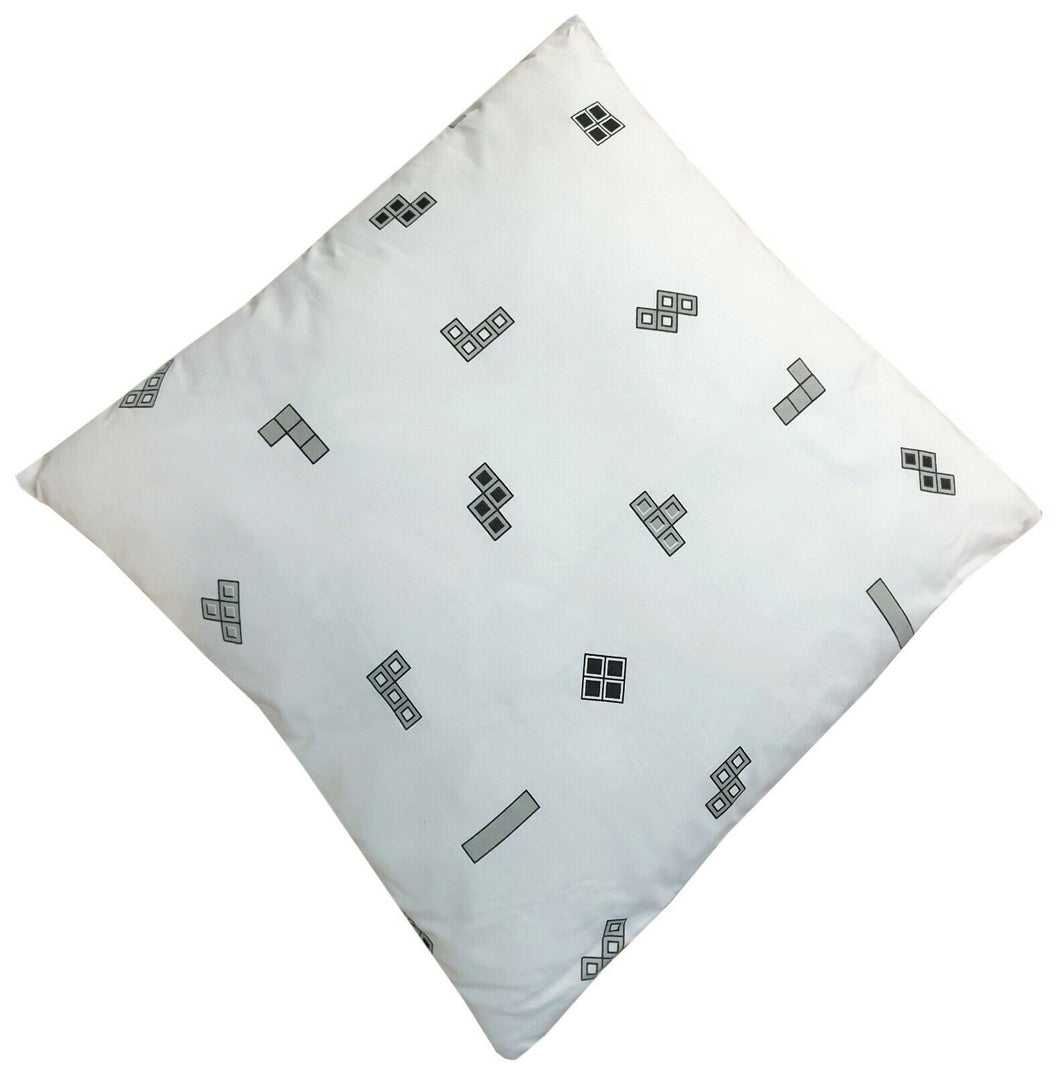 Tetris 'Monochrome' White - Filled Cushion Tetriminos