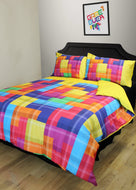 Tetris 'Tartan' - Duvet Cover Set Bright Check